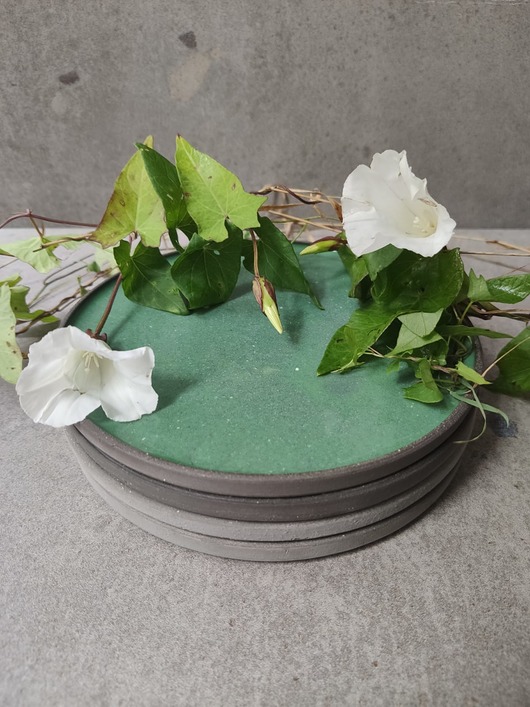 Ceramiczny talerz deserowy Ocean Green POTPOTSTUDIO