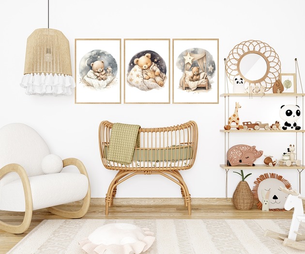 plakaty Plakaty Misie, Dobranoc, Plakaty Na Ścianę Dla Dzieci 3 szt