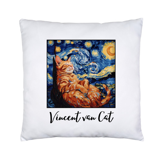 poduszki z grafiką Poszewka kot van Gogh 40x40