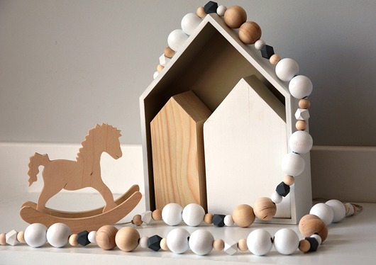 Girlanda drewniana Wooden Love