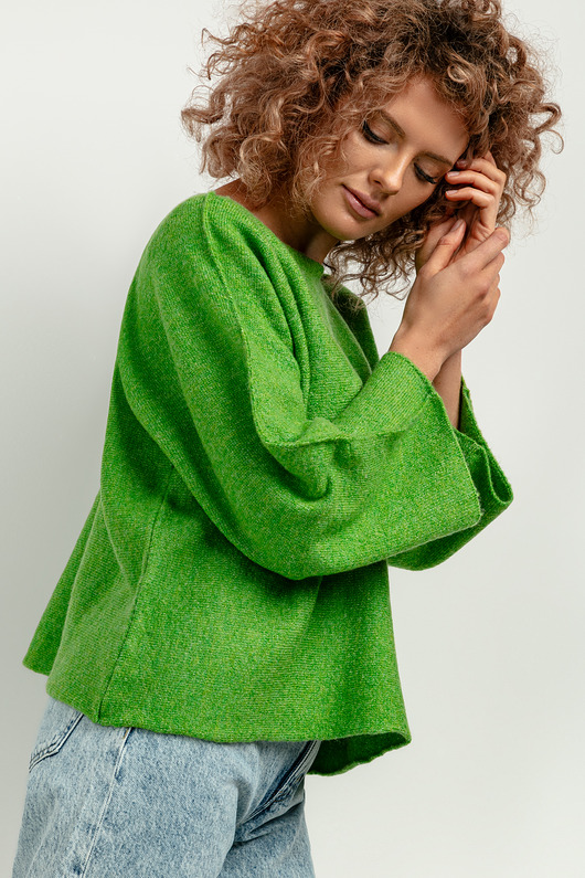 swetry damskie  Luźny sweter z szerokim rękawem, T418, one size