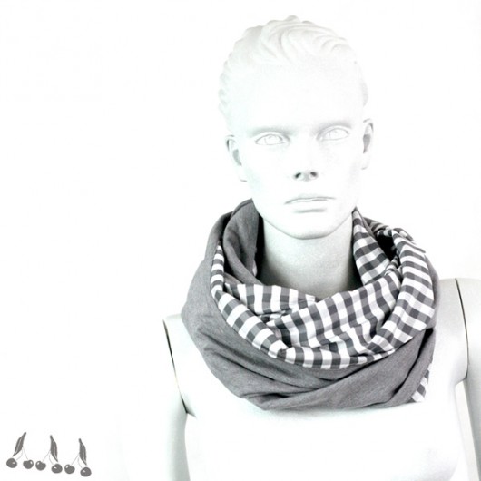 ::: TUBA CHECKeD GRAY&WHITE ::: uniqo