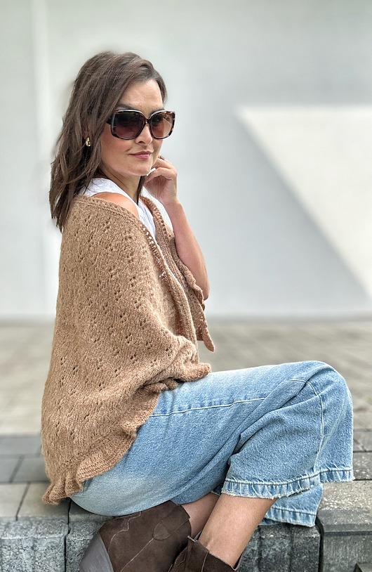 szale damskie Chusta Helena nugat