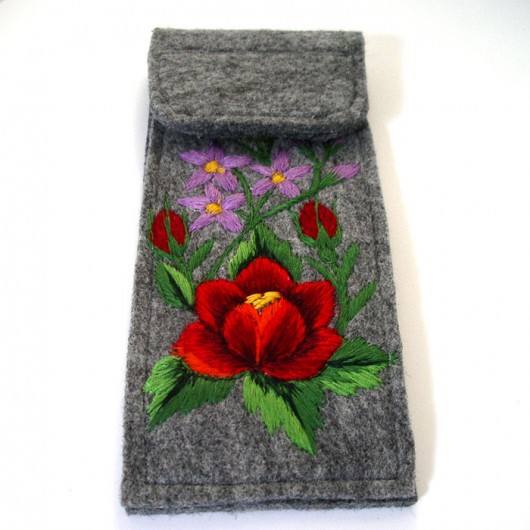 Piórnik/Długopiśnik (folk-art-inspired-design) na ludowo