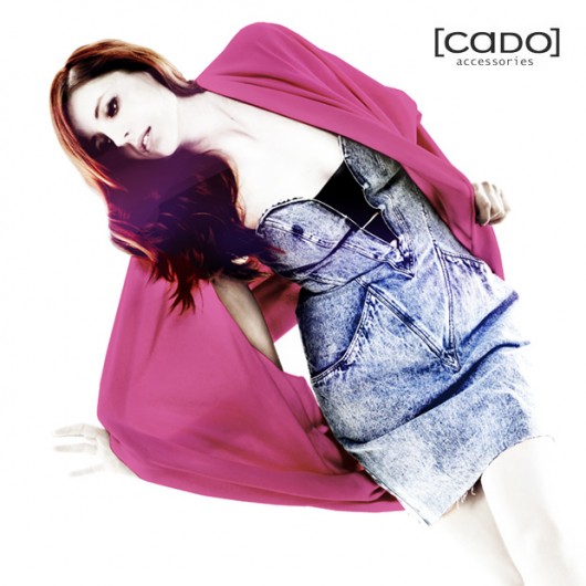 Dianinowy Komin Tuba Szal - Fuksja CADOaccessories