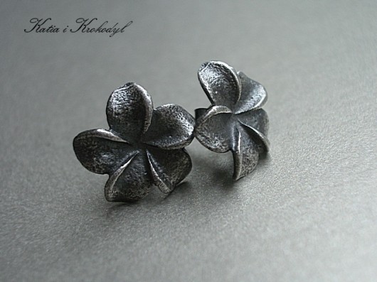 kolczyki wire wrapping Rozetki -sztyfty