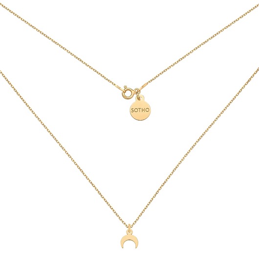 złote naszyjniki Złoty naszyjnik z małym księżycem