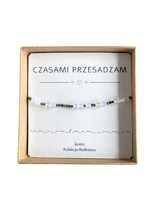 bransoletki na sznurku Bransoletka z alfabetem Morse Rośliniara no 4 LIMITOWANA