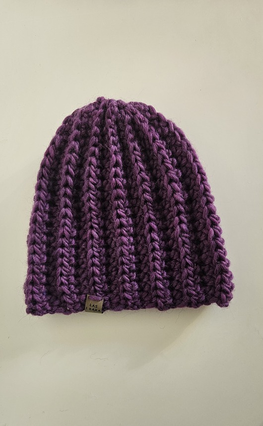 czapki damskie Fioletowa Czapka wełniana
