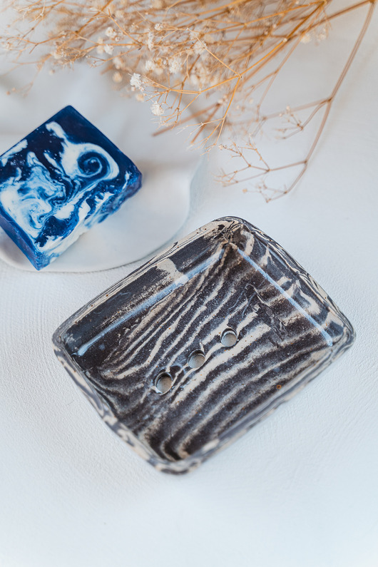 mydelniczki Mydelniczka ceramiczna ZEBRA