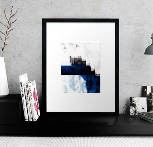 Plakat Grafika autorski wzór "Blue Stairs" ThinLine