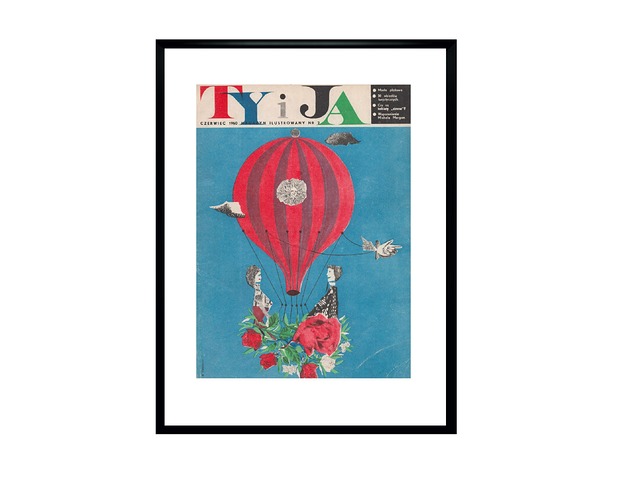 grafiki i ilustracje Oprawiona okładka miesięcznika TY i JA 06/ 1960 r, aut. Roman Cieślewicz