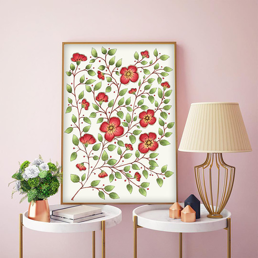 grafiki i ilustracje Kwiaty. Plakat