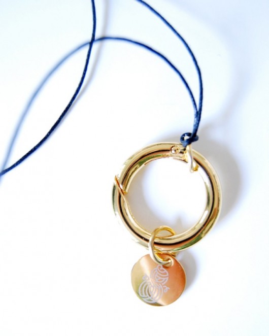 Golden Label Necklace Roboty Ręczne