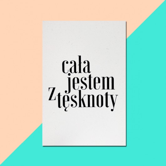 Kartka CAŁA JESTEM Z TĘSKNOTY beleco