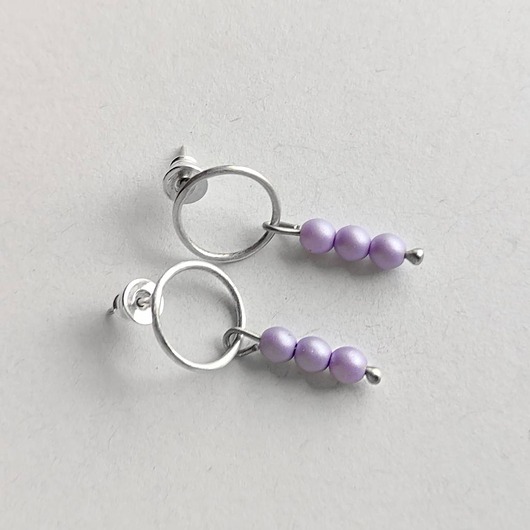 kolczyki z kamieniami Kolczyki OKRĄG