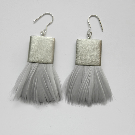 kolczyki z piórami PIÓRKO kolczyki