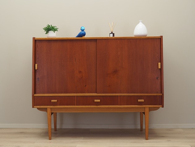 komody i szafki Highboard tekowy, duński design, lata 60, produkcja: Dania