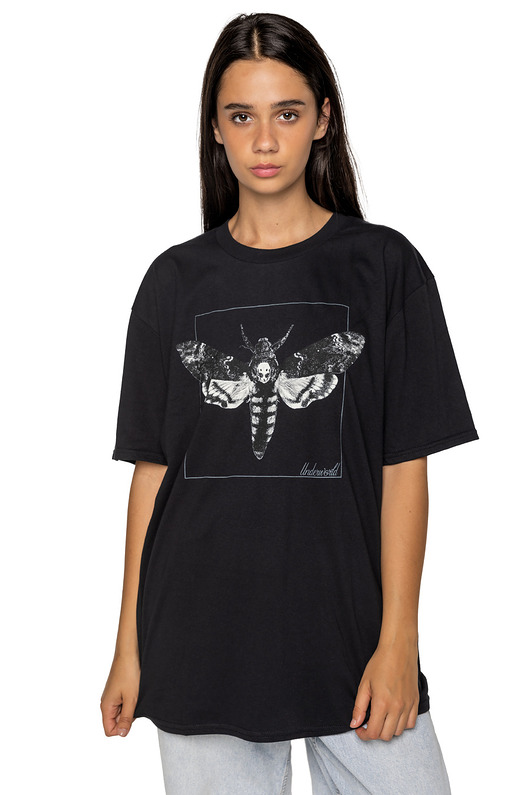 t-shirt damskie Koszulka loose fit UNDERWORLD Night Butterfly