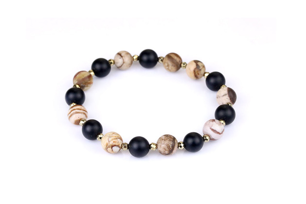 Bransoletka Jaspis, Onyks i Hematyt Brazi Druse Jewelry