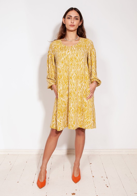 sukienki mini damskie AREA sukienka creamy yellow