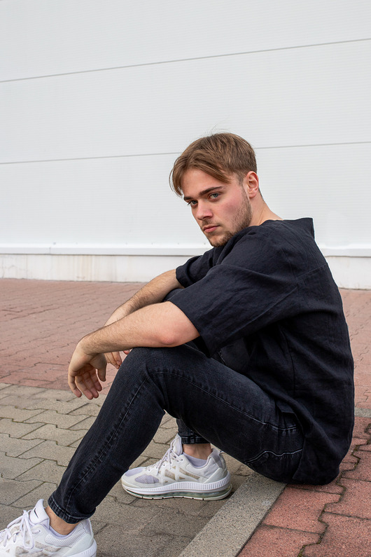 t-shirty męskie Tunika, koszulka lniana męska