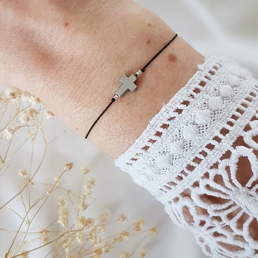 bransoletka z krzyżykiem LEI handmade 
