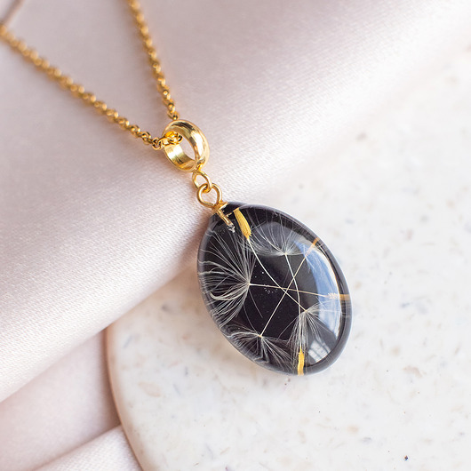 wisiory Wisiorek z rzęsek dmuchawca