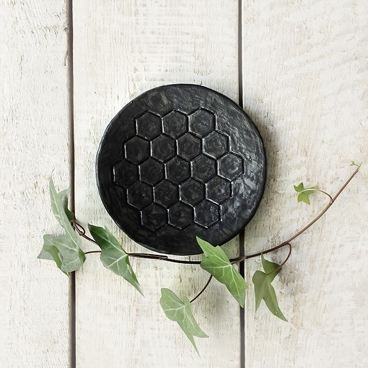 TALERZYK rozm S DARK czarny ceramiczny Artlantyda