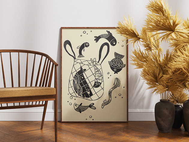 plakaty Plakat print, ryby