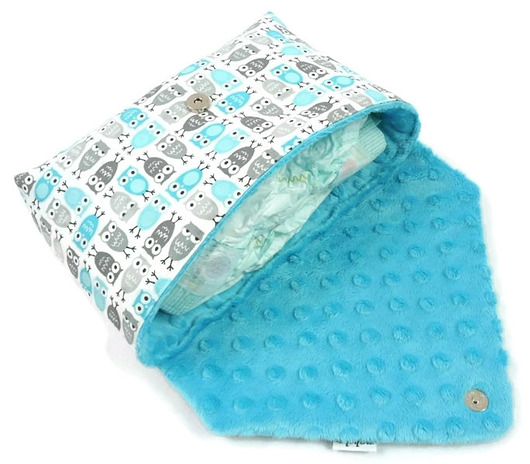 Etui na pieluchy szare sówki mabebe
