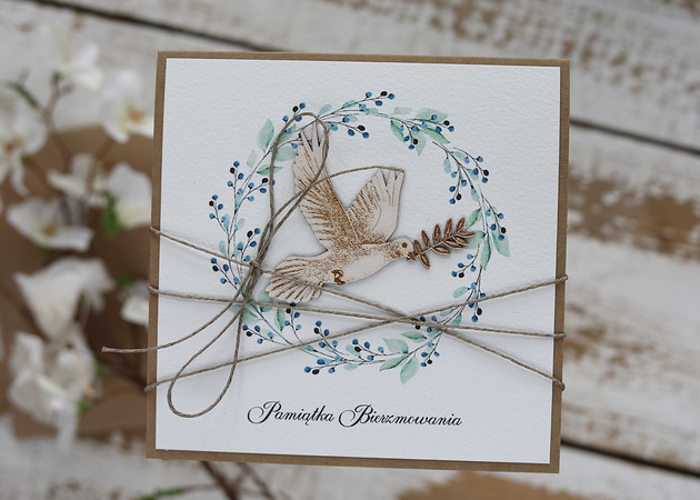 kartki scrapbooking Pamiątka bierzmowania - kartka z życzeniami