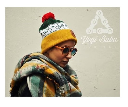 beanie pompom  green * YOGI BABU PROJEKT yogi babu projekt