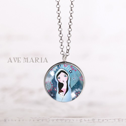 Ave Maria - srebrny simple Ewa Saj  Silver
