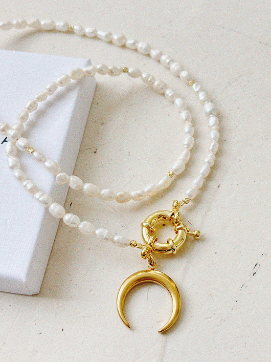 złote naszyjniki Naszyjnik z pereł naturalnych