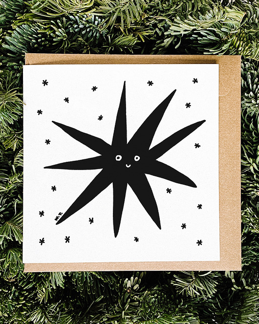 kartki świąteczne Crazy gwiazda