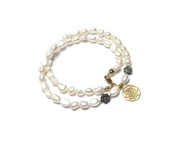 Pearls /white/ perły naturalne vol. 2 - choker KiKa pracownia