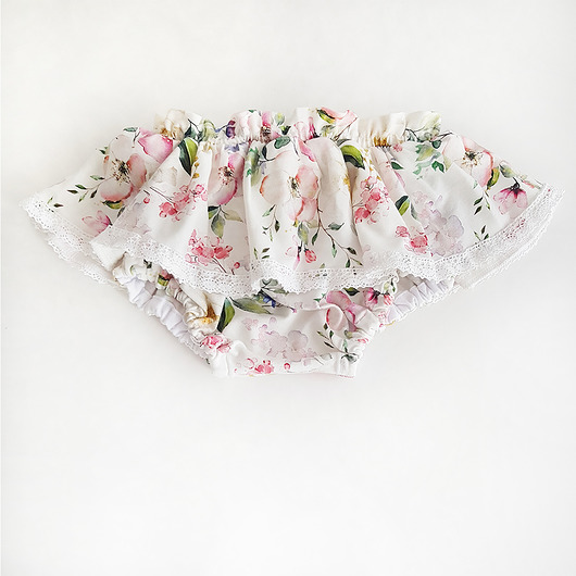 shorty dla dziewczynki Bloomersy z falbanką - Soft Flower