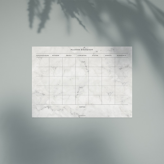 Planner miesięczny A4 "Marble" Joanna Klupś