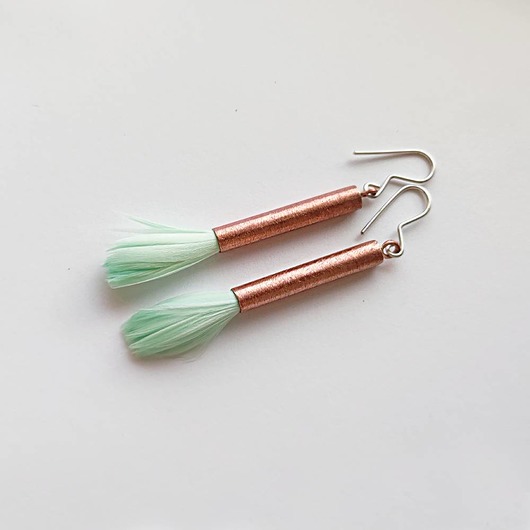 kolczyki z piórami PIÓRKO kolczyki