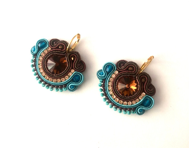 kolczyki soutache Sutaszowe kolczyki  MOA