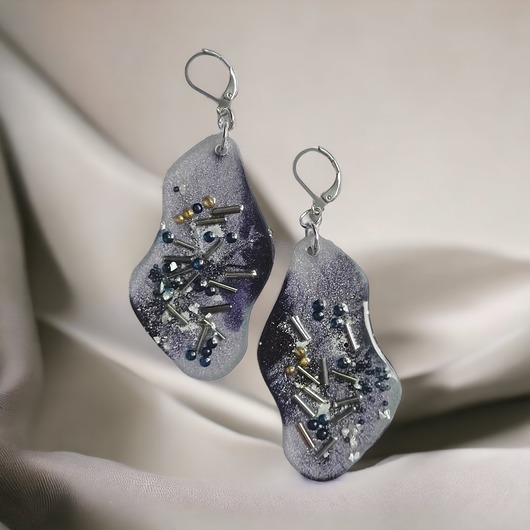 kolczyki z żywicy UNIKATOWE kolczyki z żywicy : kolekcja PICASSO I