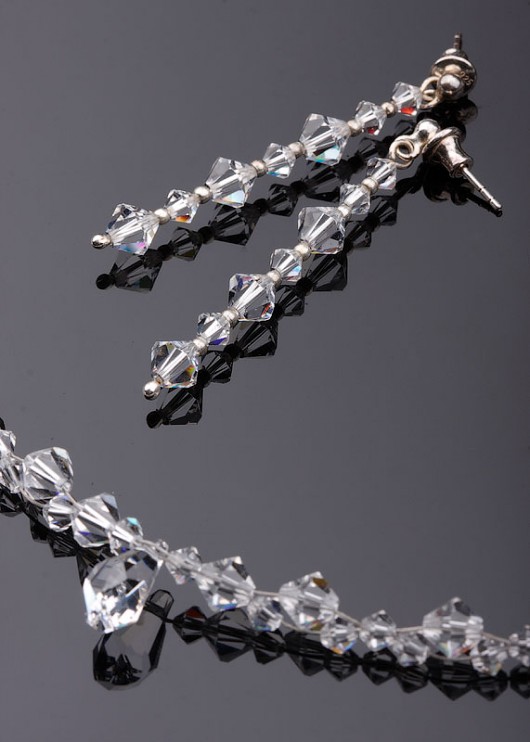 Komplet ślubny kryształ Swarovski mellody