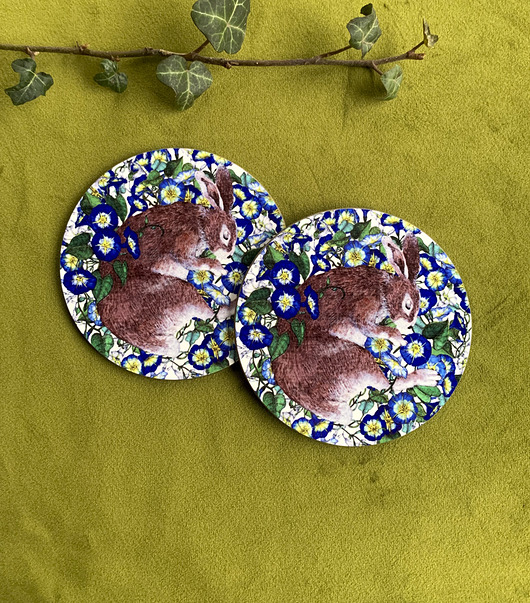 podkładki do kuchni Podkładki pod kubek- Królik- Śpiący królik- ilustracja