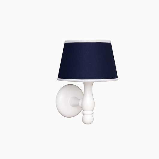 Kinkiet granatowy z białą lamówką Roomee Decor