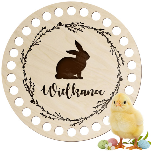 ozdoby wielkanocne Okrągła Baza Wielkanocna do Koszyka Makrama Podstawa do Szydełkowania 20cm