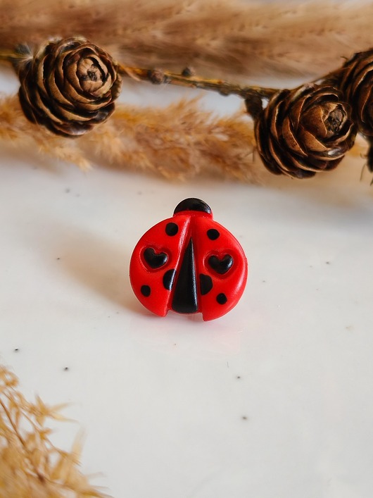 przypinki Pin biedronka z podobizną biedronki, broszka, przypinka do ubrań, boho