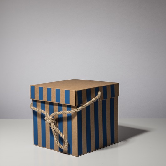 Bag Box Torba tekturowa 22x22x22 cm pasy nieb. BagStreetBox