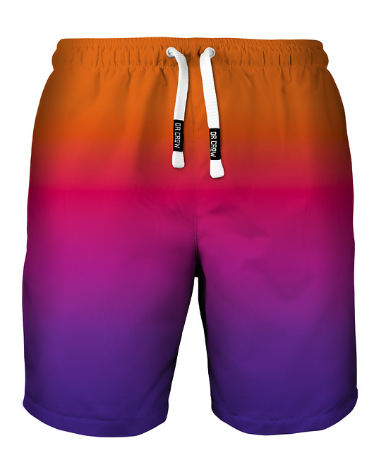 spodnie męskie Shorty Kąpielowe Męskie DR.CROW Ombre Orange