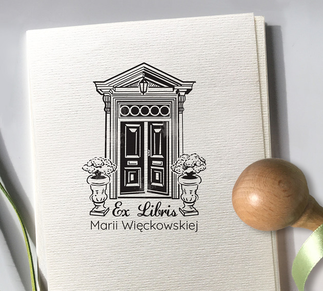 stemple Pieczątka Ex Libris - STARE DRZWI
